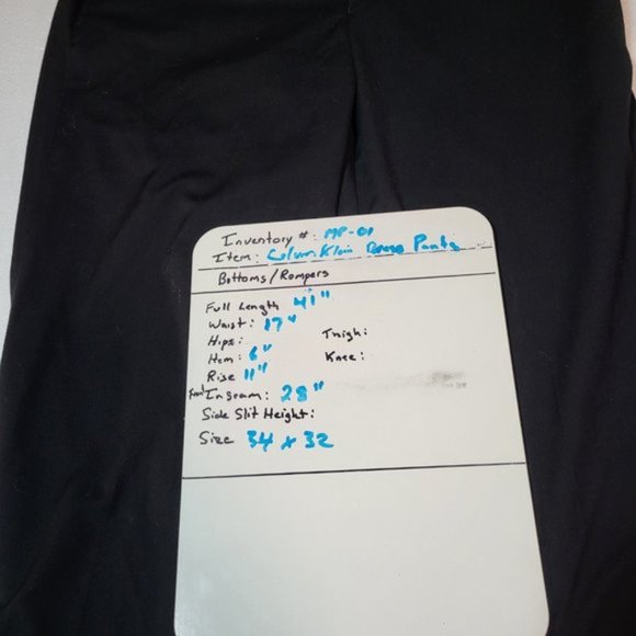 Calvin Klein Dress Pants Men's 34x32 Black Straight Fit - Picture 16 of 16